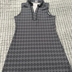NWOT Sigrid Olsen Black and White Geometric Golf/Tennis Dress